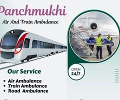 Hire Superior Panchmukhi Air and Train Ambulance Service in Lucknow with ICU Setup